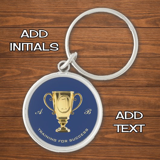 Motivatie training voor succesmonogram sleutelhanger