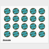 Motivatie, trendy Denk groots blauw Ronde Sticker (Vel)