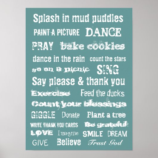 MOTIVATIE TRUST MURAL-wandophanging Poster (Voorkant)