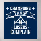 Motivatie typografie | Gym Motivatie | Geschikthei Poster (Voorkant)