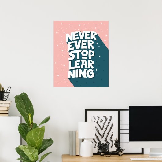 Motivatie typografie poster (Thuiskantoor)