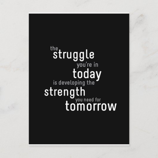 Motivatie typografisch Briefkaart (Voorkant)