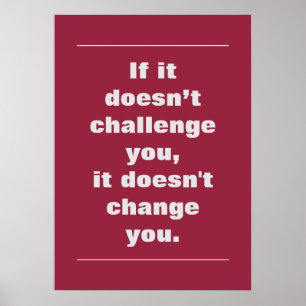 Motivatie uitdaging AZ Cardinals Red Poster