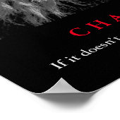 Motivatie uitdaging voor Black & White Lion Poster (Hoek)