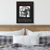 motivatie uitdaging voor succes sport canvas afdruk (Insitu (Slaapkamer))