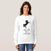 Motivatie Unicorn Sweatshirt (Voorkant volledig)