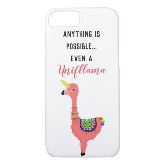 Motivatie Unifllama: Eenhoorn-Flamingo-lama Case-Mate iPhone Case (Achterkant)