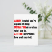 motivatie van bekwaamheid houding briefkaart (Staand voorkant)