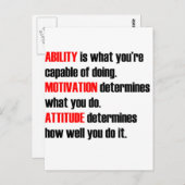 motivatie van bekwaamheid houding briefkaart (Voorkant / Achterkant)