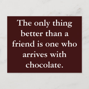 Motivatie van Chocolate Friendship Briefkaart