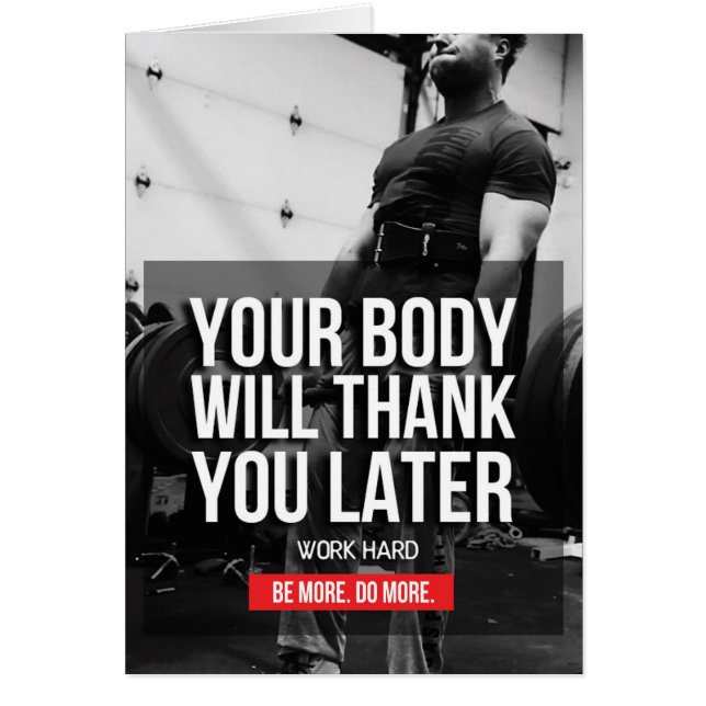 Motivatie van de Gym van de werkkring - Werk hard (Voorkant)