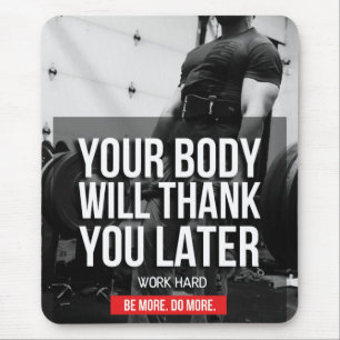 Motivatie van de Gym van de werkkring - Werk hard Muismat