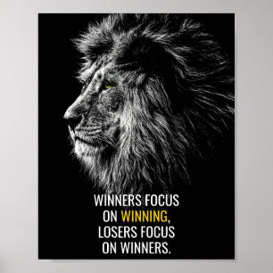 Motivatie van dieren - Winnaars richten zich op he Poster