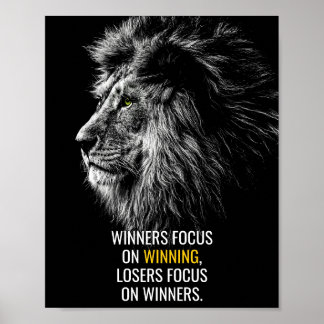 Motivatie van dieren - Winnaars richten zich op he Poster