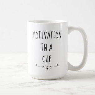Motivatie van een Cup met Mok hartkoffie