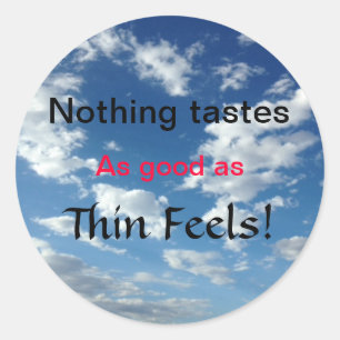 Motivatie van gewichtsverlies - wees dun! ronde sticker