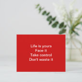 Motivatie van het leven briefkaart (Staand voorkant)