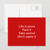 Motivatie van het leven briefkaart (Voorkant / Achterkant)
