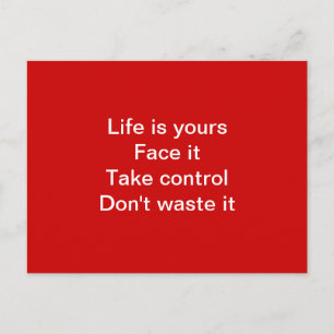 Motivatie van het leven briefkaart