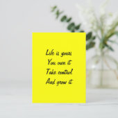 Motivatie van leven briefkaart (Staand voorkant)