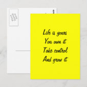 Motivatie van leven briefkaart (Voorkant / Achterkant)