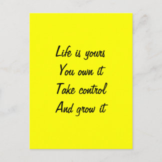 Motivatie van leven briefkaart
