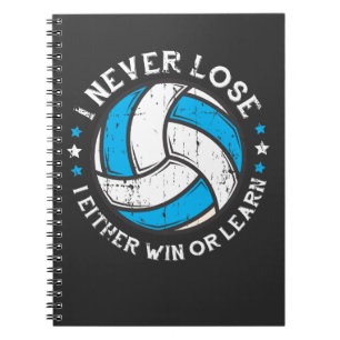 Motivatie van volleybalspeler als ik nooit verlies notitieboek