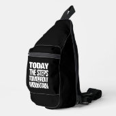 Motivatie Vandaag de Stappen Morgen de Berg Sling Bag (Rechterhoek)