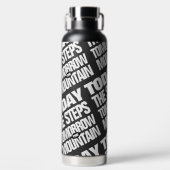 Motivatie Vandaag de Stappen Morgen de Berg Waterfles (Voorkant)