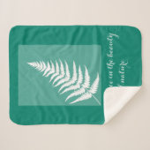 Motivatie varen Boho groen Sherpa Deken (Voorkant (horizontaal))