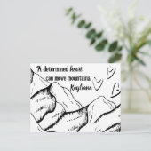 Motivatie Vastberaden Hart Beweging Bergen Naam Briefkaart (Staand voorkant)
