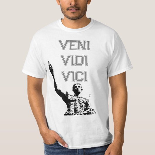 Motivatie Veni Vidi Vici Caesar Quote Mannen T-shirt (Voorkant)