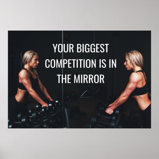Motivatie vergelijkingscitaat Gym Workout Poster (Voorkant)