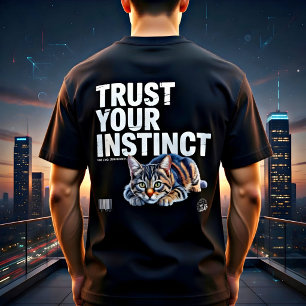 Motivatie Vertrouw Op Je Instinct Kattenliefhebber Tri-Blend Shirt