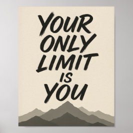 Motivatie | Vet typografie & bergkunst Poster