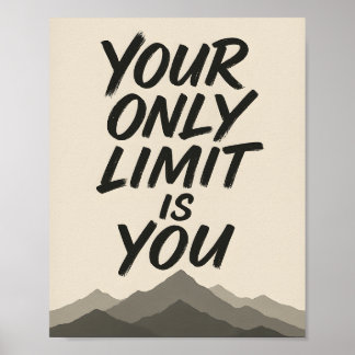Motivatie | Vet typografie & bergkunst Poster