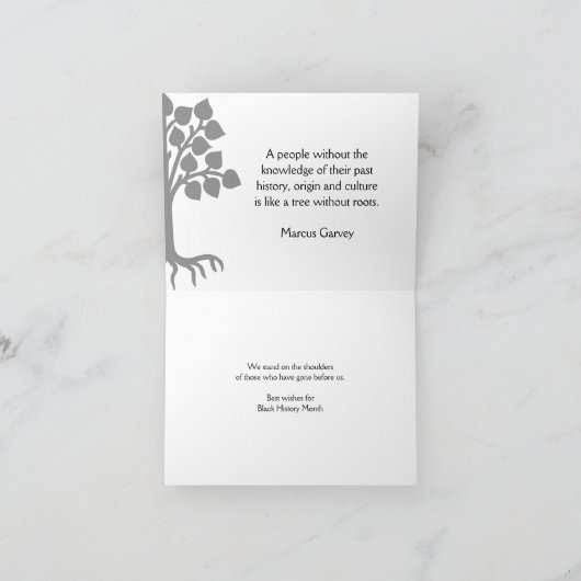 Motivatie vieren Black History Month BHM Feestdagen Kaart (Binnen)