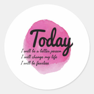 motivatie vips zelfaanvaarding ronde sticker