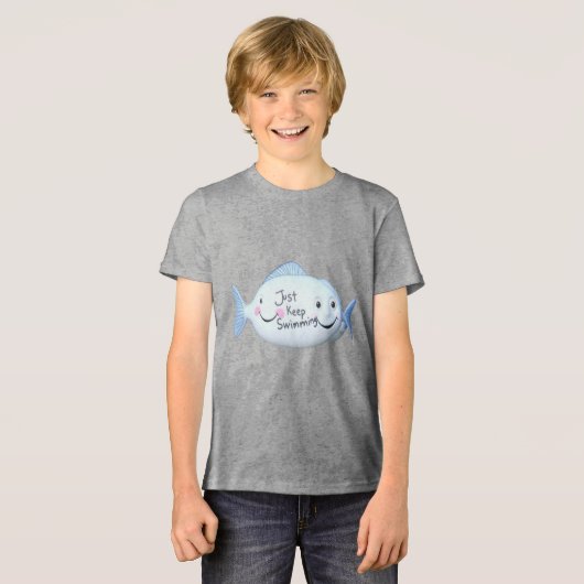 Motivatie vis T-shirt (Voorkant volledig)