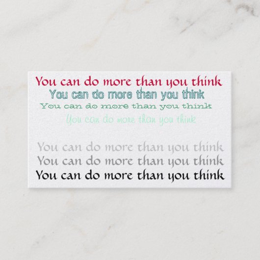 Motivatie Visitekaartje (Voorkant)