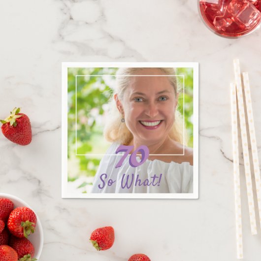 Motivatie Voeg een foto toe Zo wat 70e verjaardag Servet (Insitu)