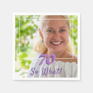 Motivatie Voeg een foto toe Zo wat 70e verjaardag Servet