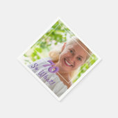 Motivatie Voeg een foto toe Zo wat 70e verjaardag Servet (Hoek)