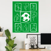 Motivatie voetbalvaardigheden poster (Thuiskantoor)