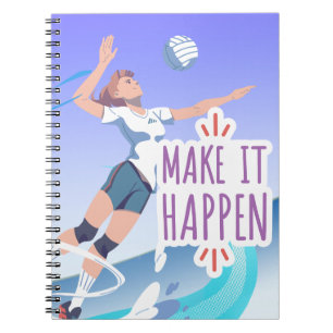 Motivatie Volleybal Notitieboek Hoesje