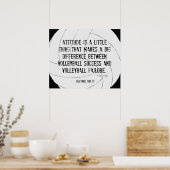 Motivatie Volleyball Print 010 zwart-wit (Keuken)