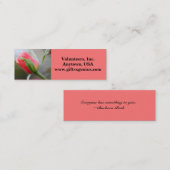 Motivatie volumeregeling voor vrijwilligers mini visitekaartje (Voorkant / Achterkant)