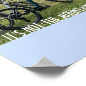 Motivatie voor bergen en fietsen poster (Hoek)