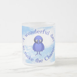 Motivatie voor bluebird matglas koffiemok