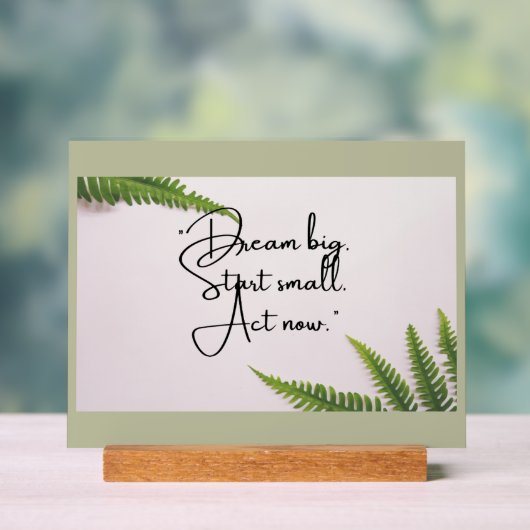 Motivatie voor Bold Acryl Bord (Neutraal)